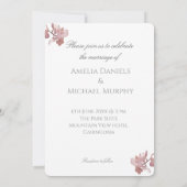 ダスキーピンクの蘭 招待状 (裏面)