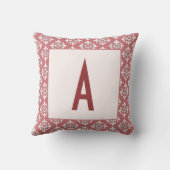 ダスキーピンクダマスコモノグラム縁どピローラ クッション (裏面)