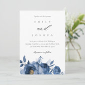 ダスキーブルーの金ゴールドフローラ結婚すべて 招待状 (スタンド正面)
