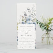 ダスキーブルーウォーターコテージフローラカップルシャワー 招待状 (スタンド正面)