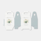 ダスキーブルーグリーンの多肉植物のパンプキンベイビーシャワー フェイバーボックス (折り畳みなし)