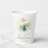 ダスキーブルーグリーンサキュルトカボチャブライダルシャワー 紙コップ (裏面)