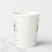 ダスキーブルーグリーン多肉質カボチャ赤ちゃんシャワー 紙コップ (右)