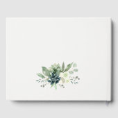 ダスキーブルーグリーン金ゴールド多肉性カボチャ結婚の ゲストブック (裏面)