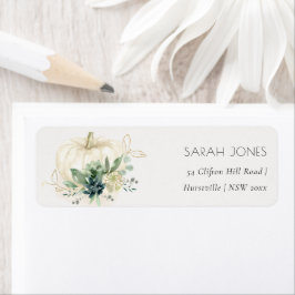 ダスキーブルーグリーン金ゴールド多肉質カボチャアドレス ラベル