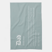 ダスキーブルーパパ辞書の定義カスタムギフト キッチンタオル (縦)