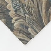 ダスキーブルーフローラブロケードパターン フリースブランケット (角)