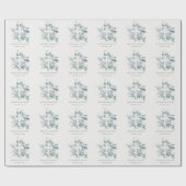 ダスキーブルーユーカリプタスファーンブロスカプテスバプテスマ ラッピングペーパー (フラット)