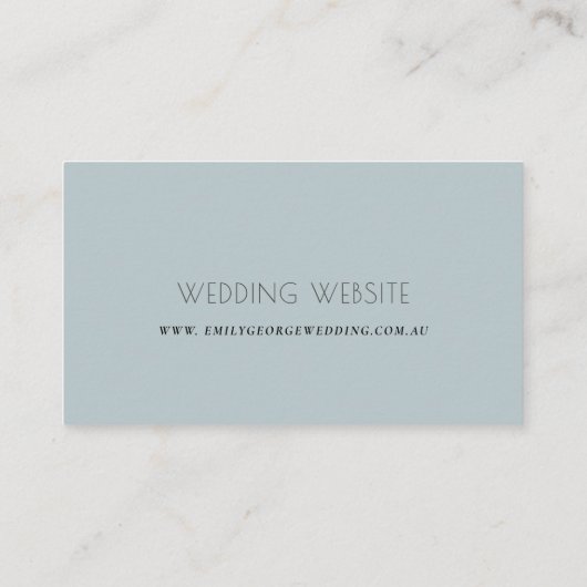 ダスキーブルー多肉性カボチャ結婚のウェブサイト 名刺 (裏面)