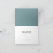 ダスキーブルー金ゴールドグリーンフローラ水結婚色 サンキューカード (内部)