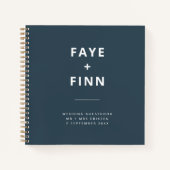 ダスキーブルー |スカンジナビア結婚ミニマリスト ノートブック (正面)