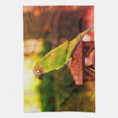 ダスキーヘッドドコヌアパロット抽象芸術 キッチンタオル (縦)