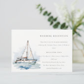 ダスキーヨットシースケープウェディングレセプション エンクロージャーカード (スタンド正面)