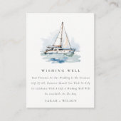 ダスキーヨットシースケープ結婚のウィッシングウェル エンクロージャーカード (正面)