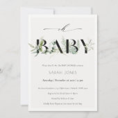 ダスキーリーファーンサキュルトオーベビーシャワー招待状 サンキューカード (正面)