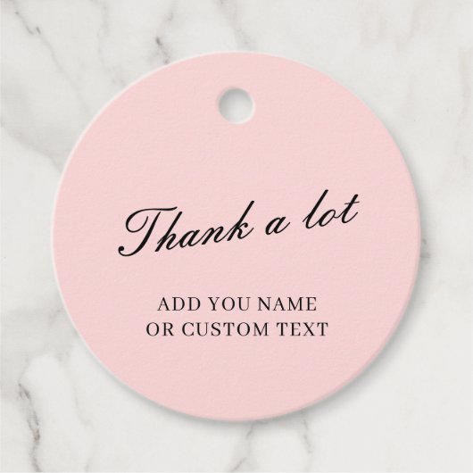 ダスキーローズピンクのサンキュー デザイン フェイバータグ (正面)