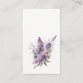 ダスキー薄紫グリーンフローラおむつラッフルベビーシャワー エンクロージャーカード (裏面)