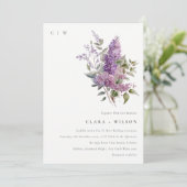ダスキー薄紫水彩コテージフローラ結婚ズ 招待状 (スタンド正面)