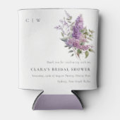 ダスキー薄紫水彩コテージフローラ結婚ズ 缶クーラー (正面)