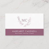 ダスキー パープル モノグラム リース 名刺 (正面)