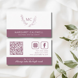 ダスキー パープル モノグラム リース 名刺