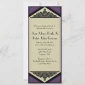 ダスキー パープル ヴィンテージ, 9.25"x4" の招待状 招待状 (裏面)