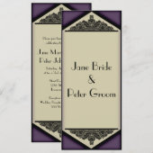 ダスキー パープル ヴィンテージ, 9.25"x4" の招待状 招待状 (正面/裏面)