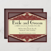 ダスキー ピンク ヴィンテージ, 結婚式の招待状 招待状 (正面/裏面)