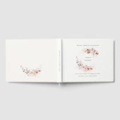 ダスキー フォール マルサラ ブラッシュ フローラル ブライダル シャワー ゲストブック (全面)