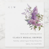 ダスキー リラックマ ウォーターカラー コテージ フローラ ブライダル シャワー ワインラベル (シングルラベル)