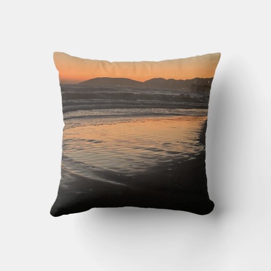 ダスクからトワイライトアットザビーチフォトプリント クッション (裏面)