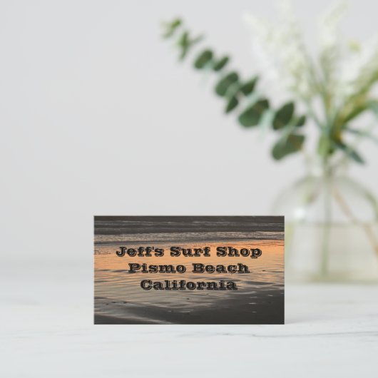 ダスクからトワイライトアットザビーチフォトプリント 名刺 (スタンド正面)