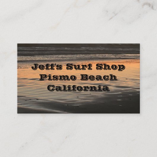 ダスクからトワイライトアットザビーチフォトプリント 名刺 (正面)