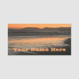 ダスクからトワイライトアットザビーチフォトプリント 名札