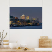 ダスクのカナリーワーフとドックランズ ポスター (キッチン)