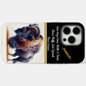 ダスクのゴールデングラスでバッファローが楽しめる Case-Mate iPhoneケース (裏面 (横))