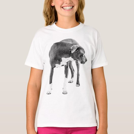 ダスクのパトロール、耳を上げる Tシャツ (正面)