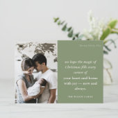 ダスクはっきりしたキグリーンミニマル1フォトラストクリスマス シーズンカード (スタンド正面)