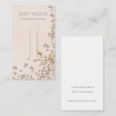 ダスクエレガントなフローラつる植物赤面ヘアクリップディスプレイ 名刺 (正面/裏面)