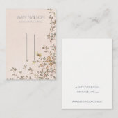 ダスクエレガントなフローラつる植物赤面ヘアクリップディスプレイ 名刺 (正面/裏面)