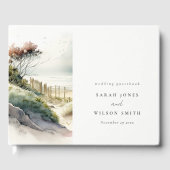 ダスクエレガントキーコースタルサンドビーチシースケープ結婚ズ ゲストブック (正面)