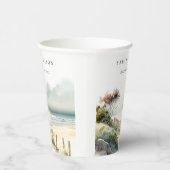 ダスクエレガントキーコースタルサンドビーチシースケープ結婚ズ 紙コップ (右)