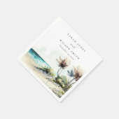 ダスクエレガントキーコースタルパームビーチシースケープ結婚ズ スタンダードカクテルナプキン (角)