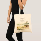 ダスクエレガントキー沿岸ビーチサンシースケープズ結婚ス トートバッグ (正面(商品))