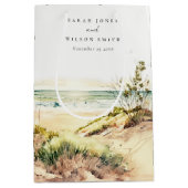 ダスクエレガントキー沿岸ビーチサンシースケープズ結婚ス ミディアムペーパーバッグ (正面)