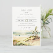 ダスクエレガントキー沿岸ビーチサンシースケープズ結婚ス 招待状 (スタンド正面)