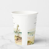 ダスクエレガントキー沿岸ビーチサンシースケープズ結婚ス 紙コップ (右)