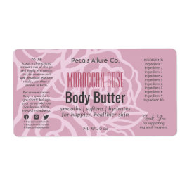 ダスクエレガントバラピンクフローラ瓶の製品ラベル ラベル