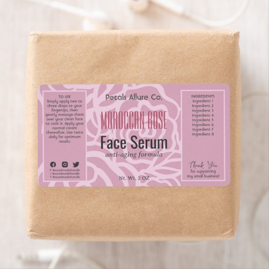 ダスクエレガントバラピンク顔ヘア油血清ラベル ラベル (インサイチュ)