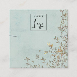 ダスクエレガントフローラアクアロゴネックレスディスプレイ スクエア名刺